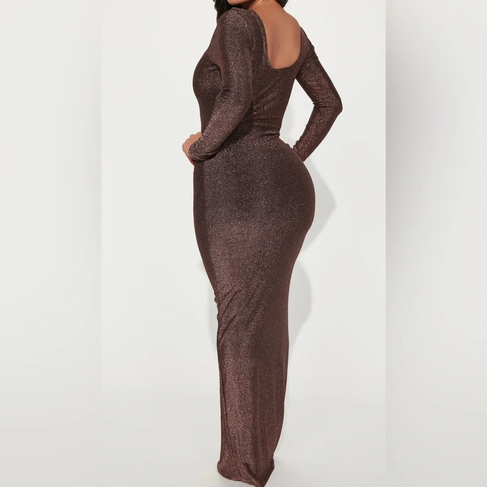 FASHION NOVA Maddie metallic maxi dress - Picture 8 of 8